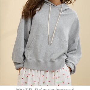 Aerie Gray Women's Popover Cozy Hoodie Size XL